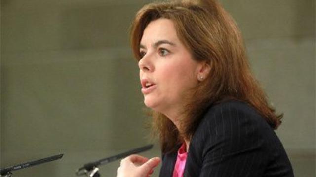 La vicepresidenta del Gobierno, Soraya Sáenz de Santamaría