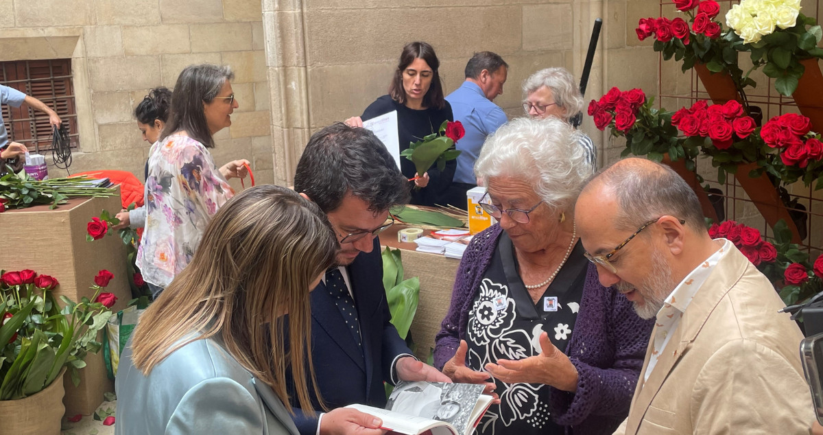 El presidente Pere Aragonès en el Pati de Carruatges del Palau de la Generalitat / EUROPA PRESS