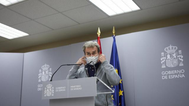Fernando Simón en la rueda de prensa de Sanidad / EP