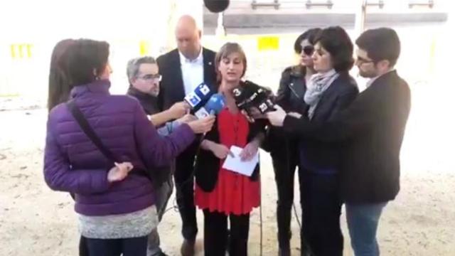 La consejera catalana de Salud, Alba Vergés (ERC), ante la sede del Tribunal Supremo en Madrid hoy martes / CG