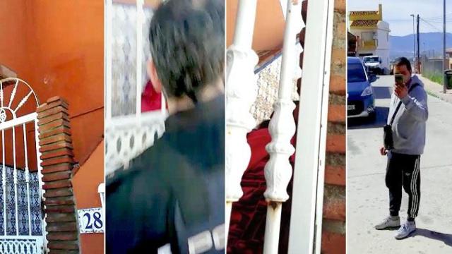 Cuatro imágenes de la okupación del chalé de Sara, que asegura haber sido estafada, en Málaga / CG