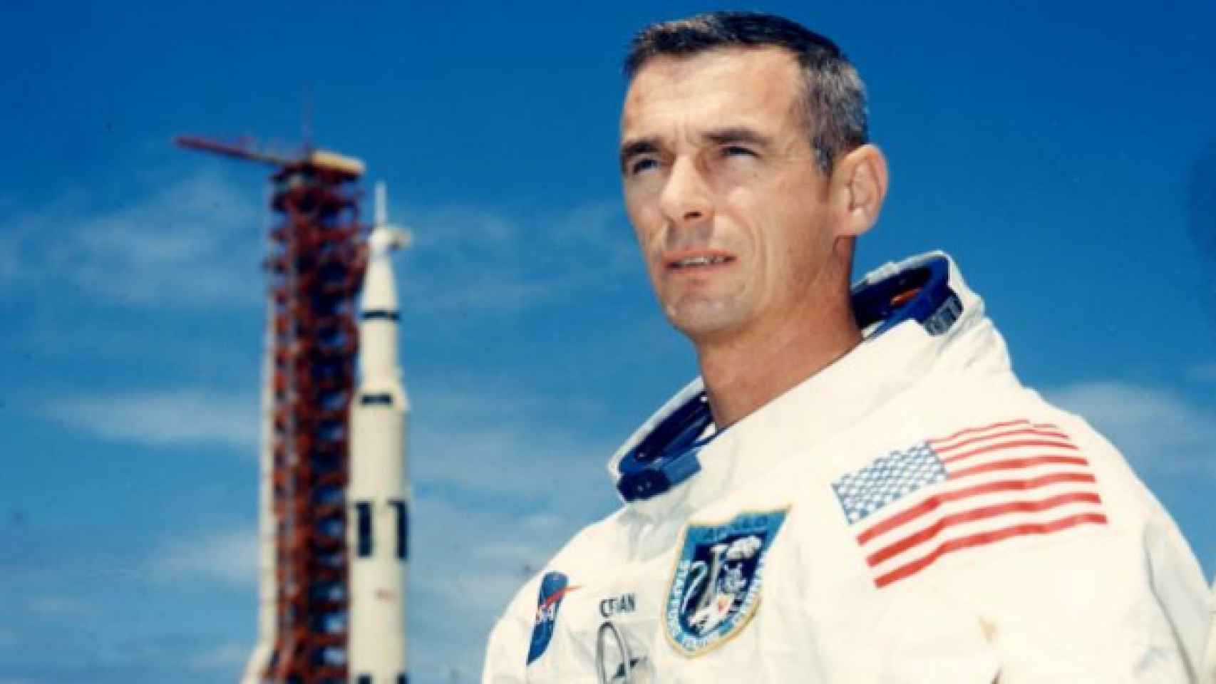 El astronauta Gene Cernan en una de las últimas fotos publicadas por la NASA