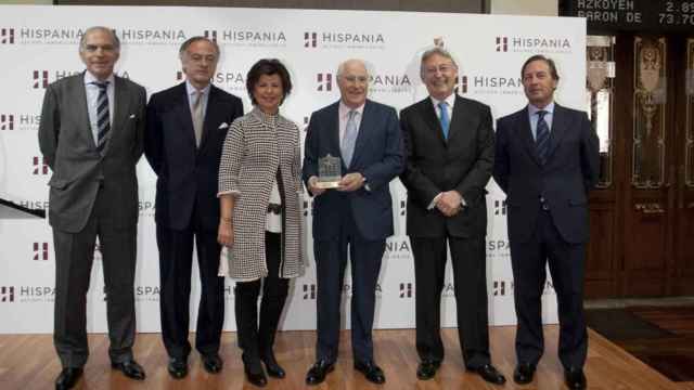 Los seis miembros del consejo de Hispania, cuando salió a bolsa en 2014