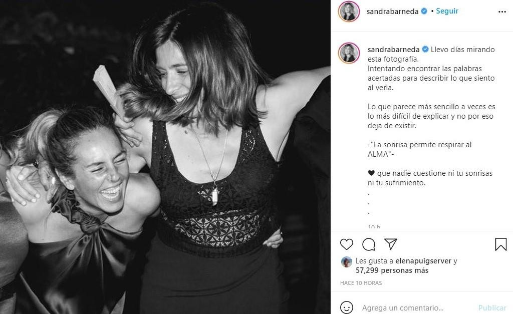 El mensaje de cariño y apoyo de Sandra Barneda a Rocío Carrasco / INSTAGRAM