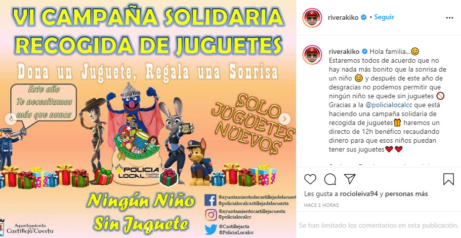 Campaña solidaria de Kiko Rivera / INSTAGRAM