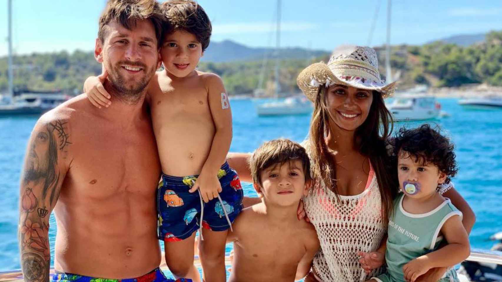 Antonella Roccuzzo foto en familia