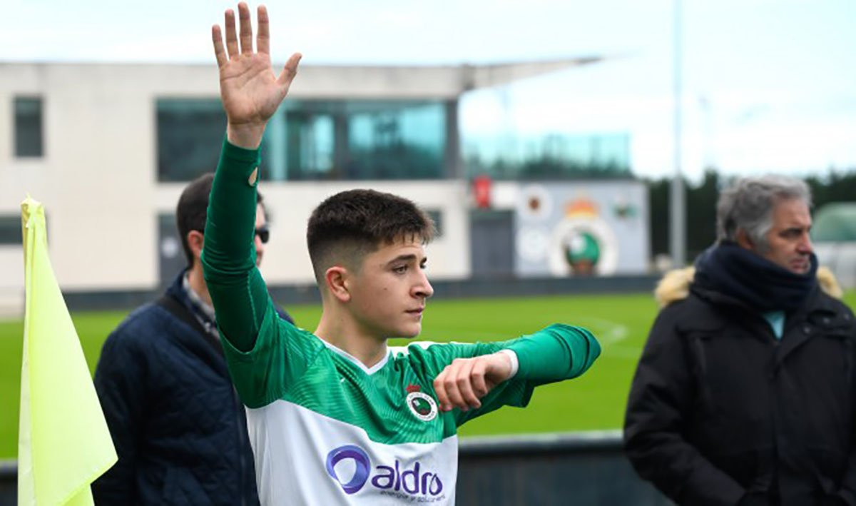 Pablo Torre, juvenil del Racing de Santander / Racing