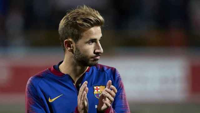 Una foto de Sergi Samper durante un partido del Barça / FCB