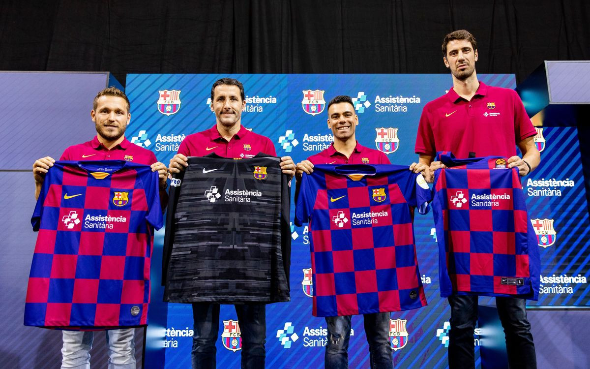 Una imagen de los cuatro capitanes de las secciones profesionales del Barça / FC Barcelona