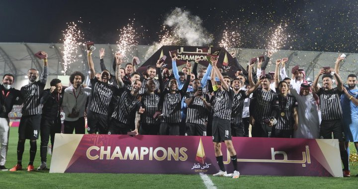 El Al Sadd celebrando la Copa Príncipe 2020 / Al Sadd