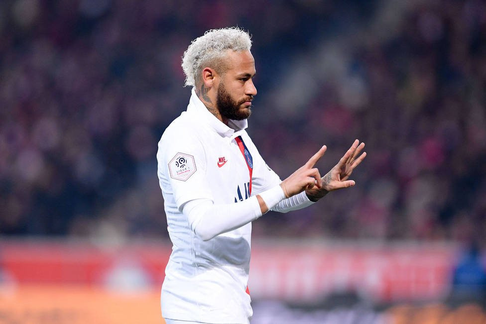 Neymar Junior celebrando su segundo gol en el LOSC-PSG / EFE