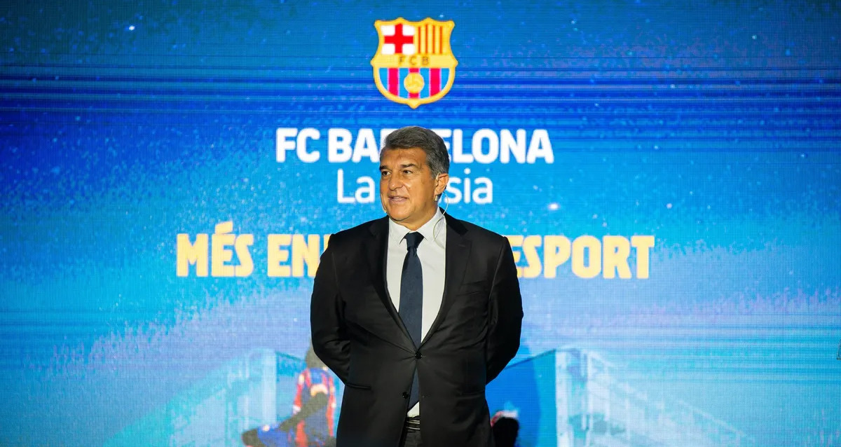 Joan Laporta, durante un acto de graduación realizado en las instalaciones de la Masía / FCB