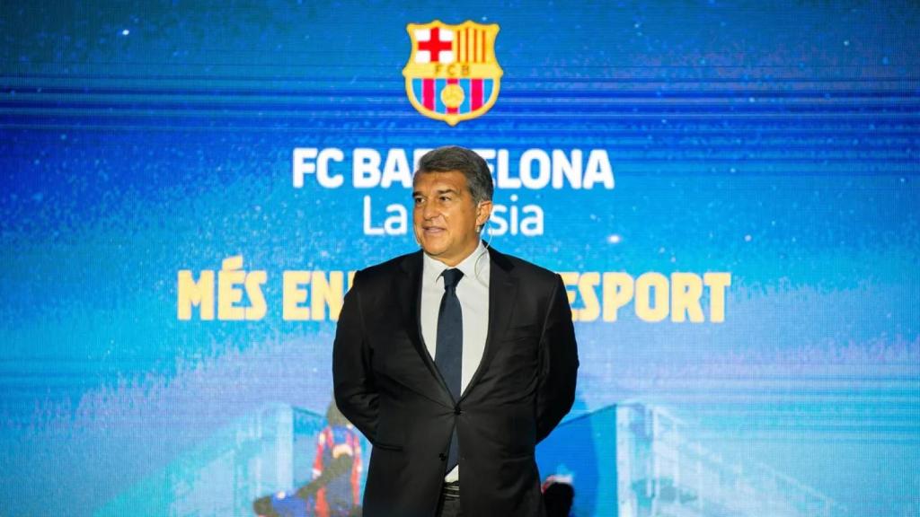 Joan Laporta, durante un acto de graduación realizado en las instalaciones de la Masía