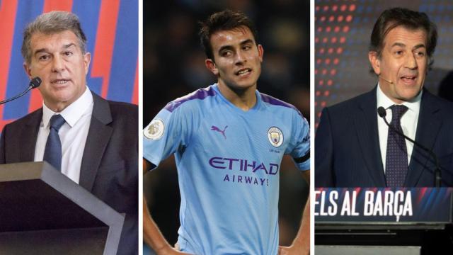 Joan Laporta, Éric García y Toni Freixa, en un montaje | Culemanía