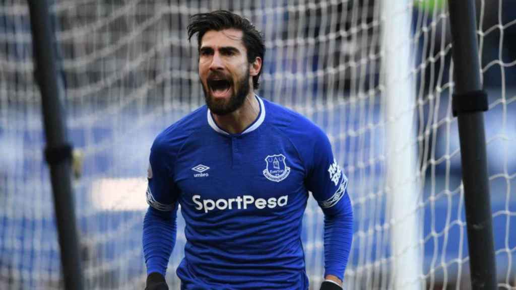 André Gomes celebra un gol con el Everton / EFE