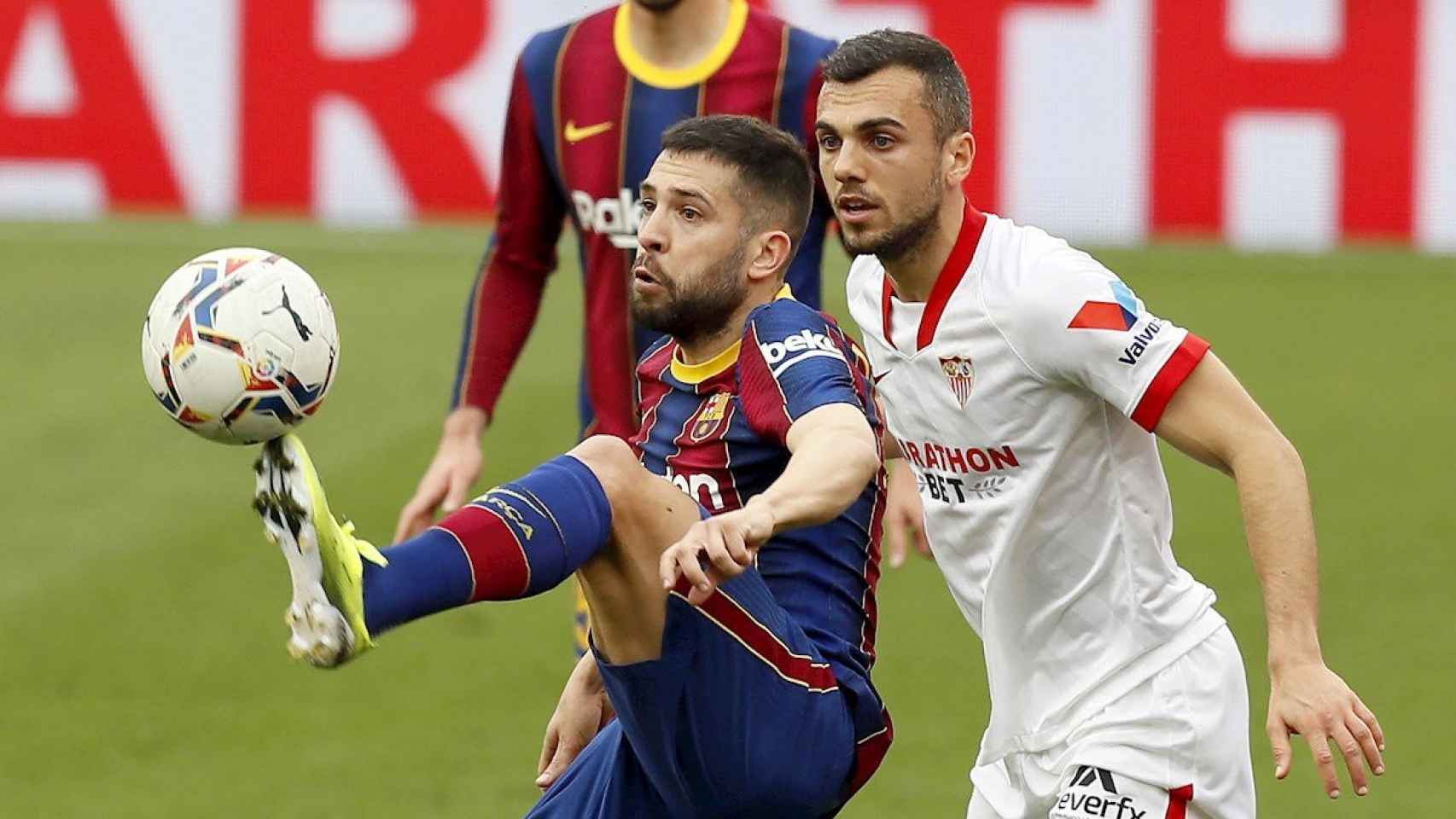 Jordi Alba en el Sevilla-Barça / EFE