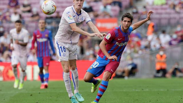 Sergi Roberto, en una acción en el partido contra el Getafe / EFE