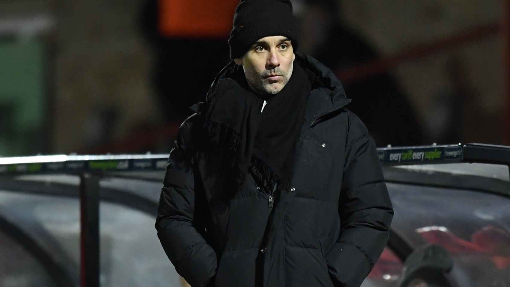 Pep Guardiola con el City en Cheltenham / EFE