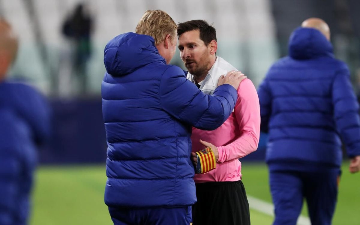 Messi y Koeman tuvieron un acercamiento tras el partido contra la Juventus / FC Barcelona