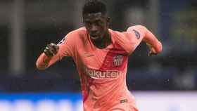 Ousmane Dembelé durante un partido del Barça / EFE