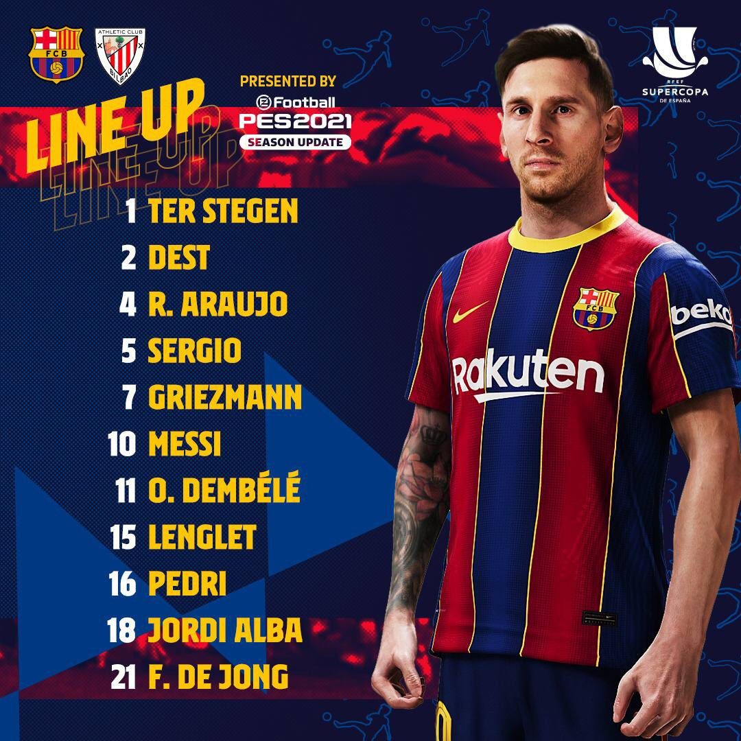 ¡Leo Messi, titular en la final de la Supercopa contra el Athletic / FC BARCELONA