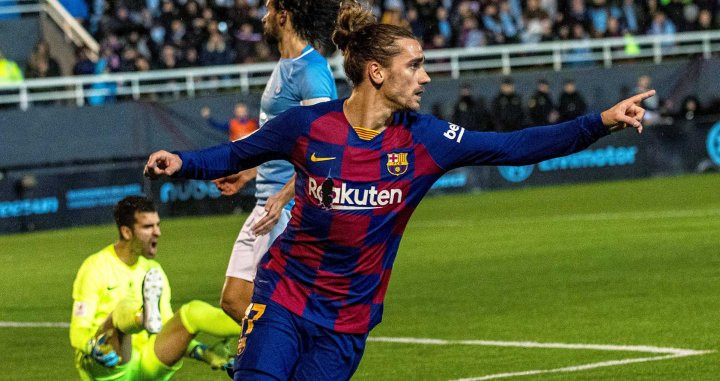 Antoine Griezmann celebra un gol con el Barça / EFE