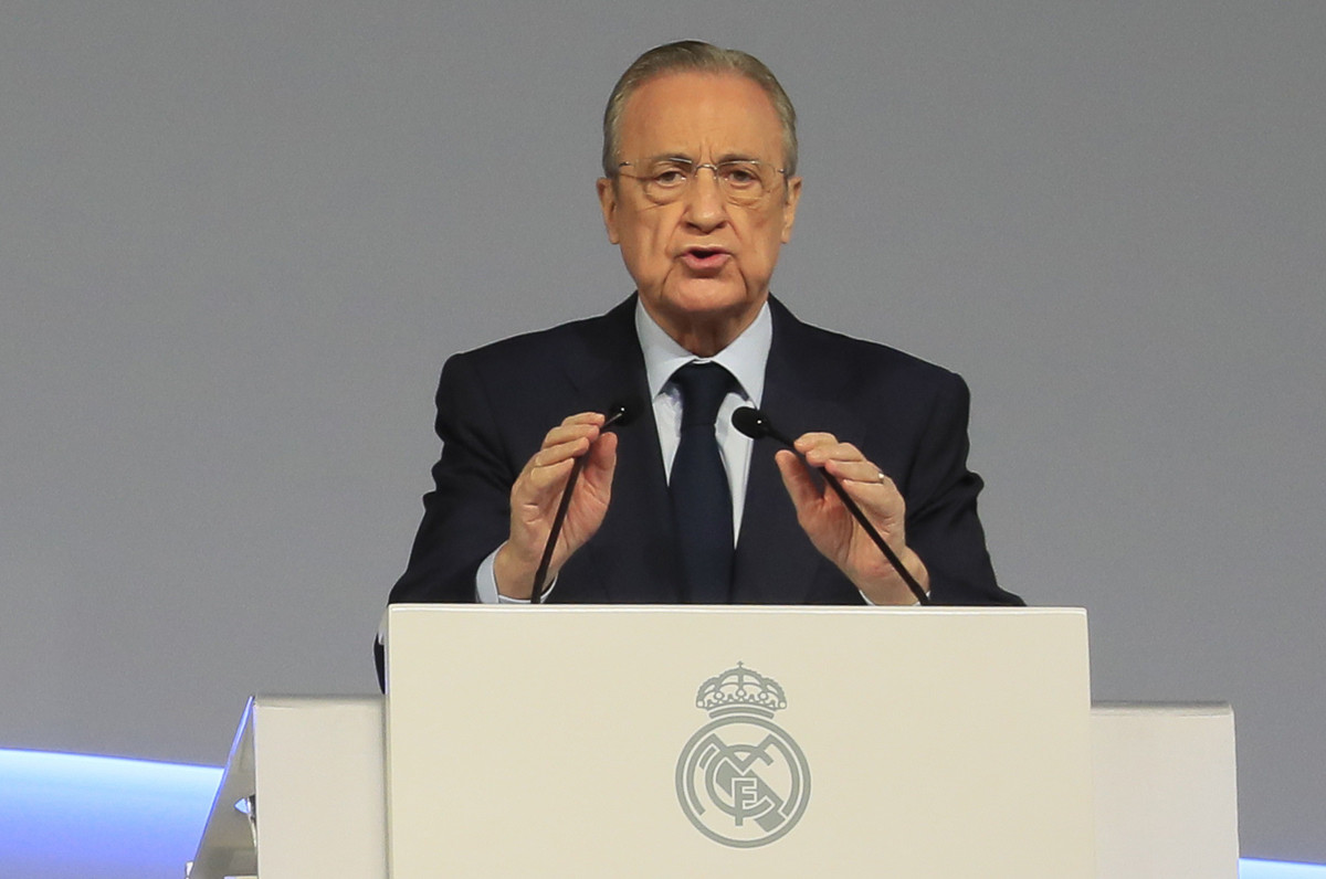 Florentino Pérez, durante la Asamblea del Real Madrid / EFE