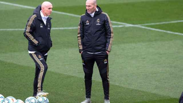 Zinedine Zidane en un entrenamiento del Real Madrid / EFE