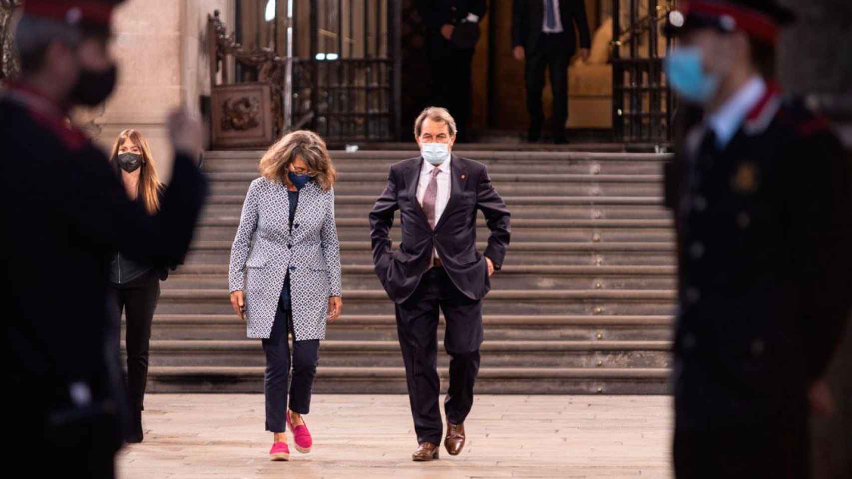 El expresidente catalán Artur Mas llegando al acto de investidura de Pere Aragonès / EP