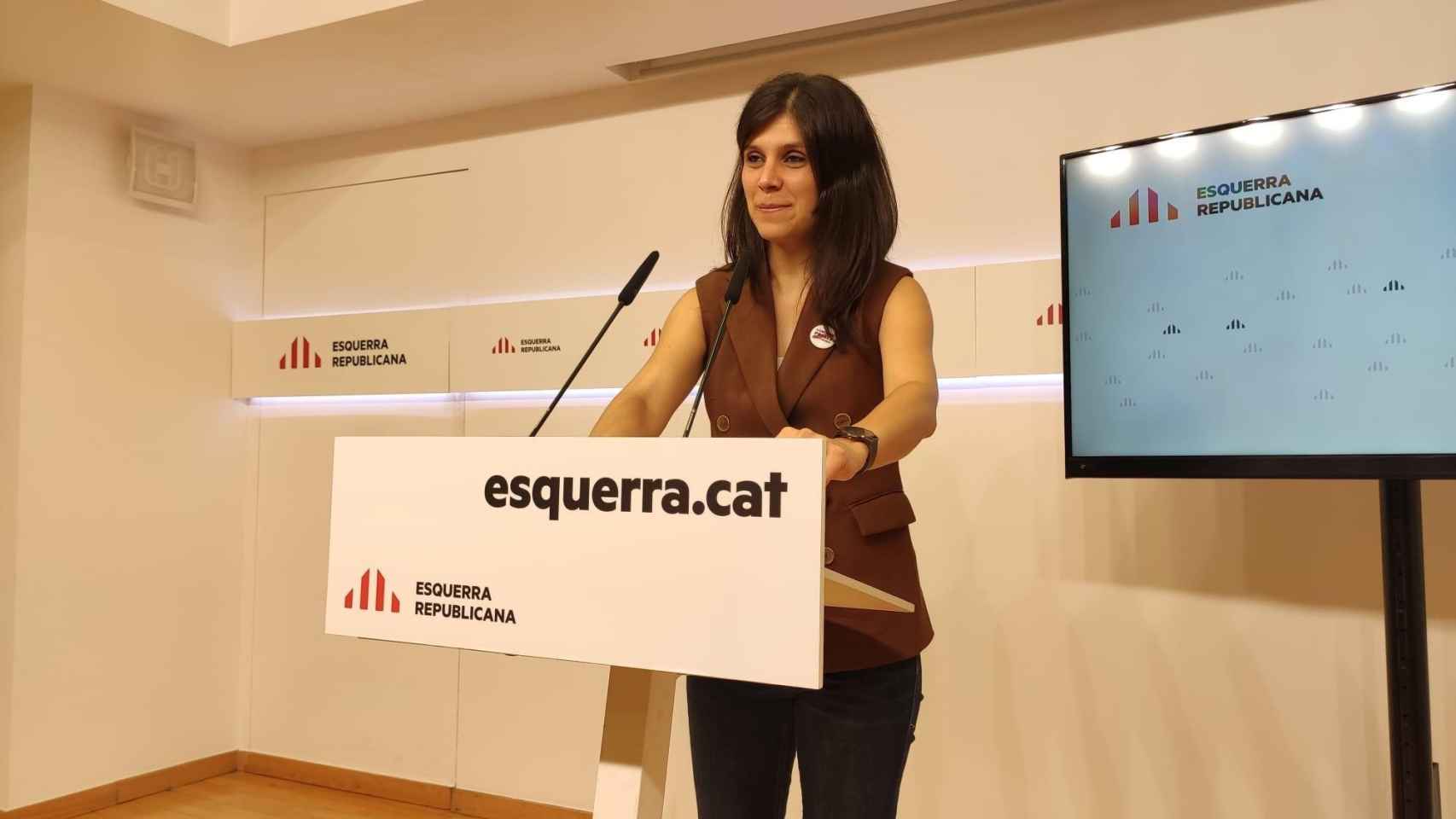 La portavoz de Esquerra Republicana. Marta Vilalta, en la sede del partido / EP