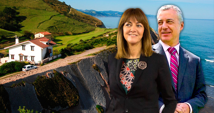 Idoia Mendia e Iñigo Urkullu ante una de las playas del País Vasco / CG