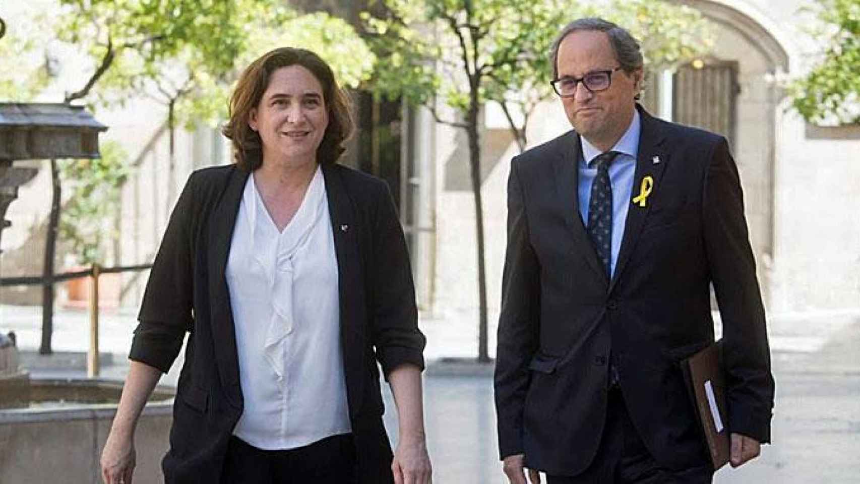 Ada Colau y Quim Torra / EFE