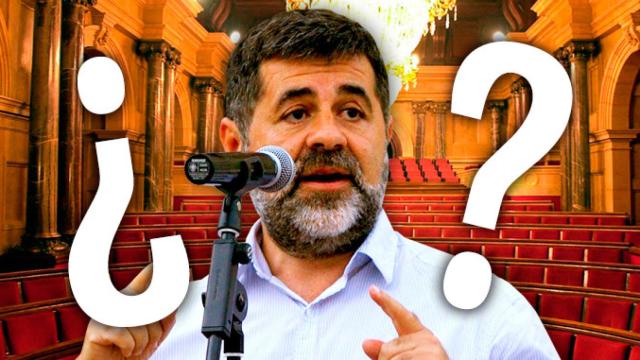 Jordi Sánchez en el Parlament. La investidura de Sànchez, la nueva teatralización del independentismo / FOTOMONTAJE DE CG