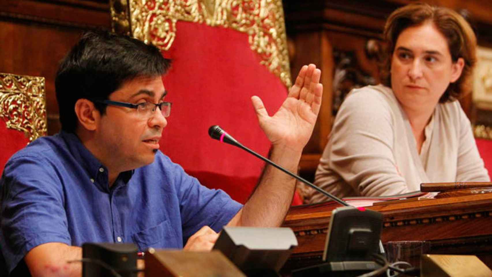 El primer teniente de alcalde de Barcelona, Gerardo Pisarello y Ada Colau / CG