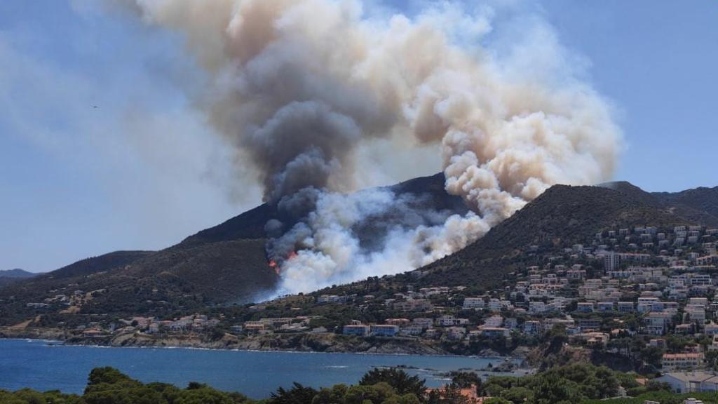 Incendio forestal en Llançà / BOMBERS