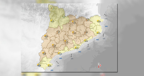 La previsión meteorológica para la tarde de este jueves / METEOCAT