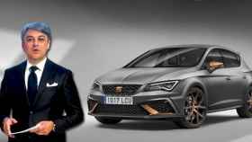 Luca de Meo, presidente de SEAT, junto a la versión limitada del LEÓN CUPRA R / FOTOMONAJE DE CG