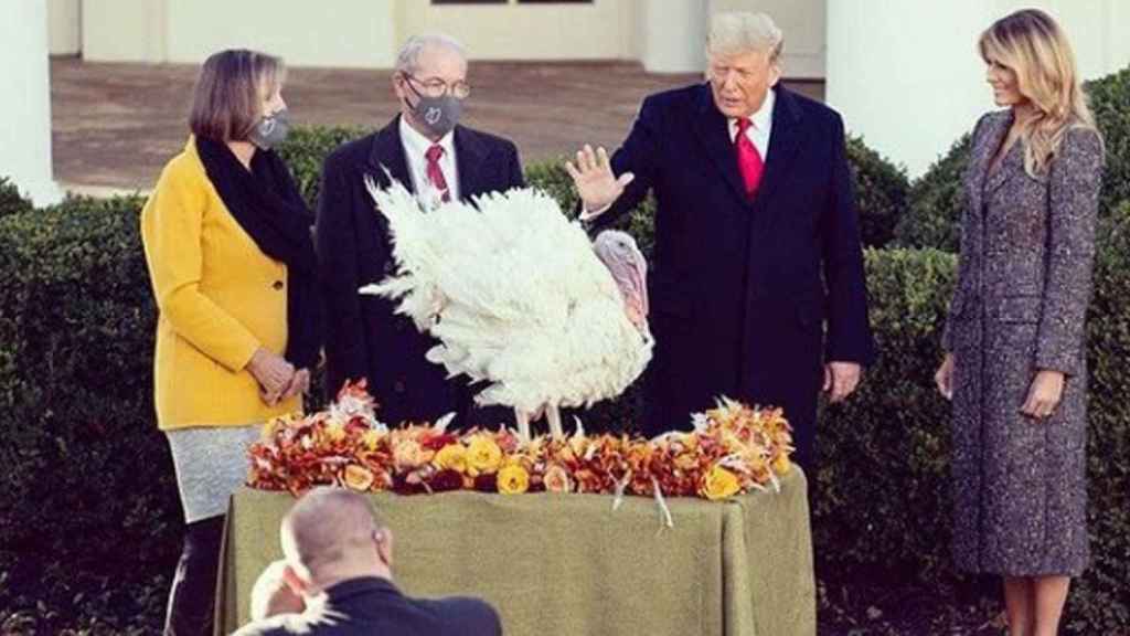 Imagen de Donald Trump y Melania en el acto de Acción de Gracias /INSTAGRAM