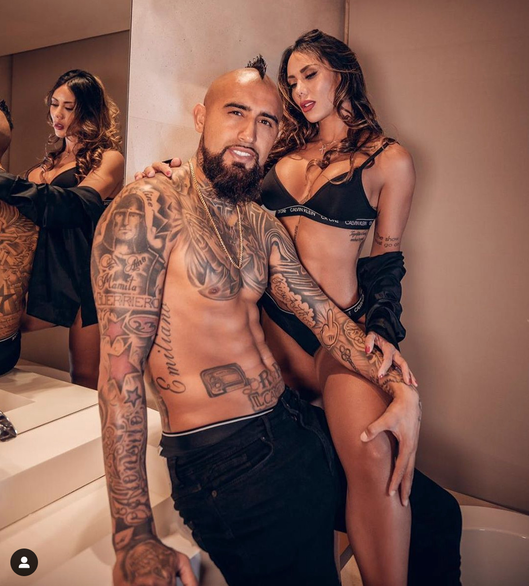 Sonia Isaza y Arturo Vidal