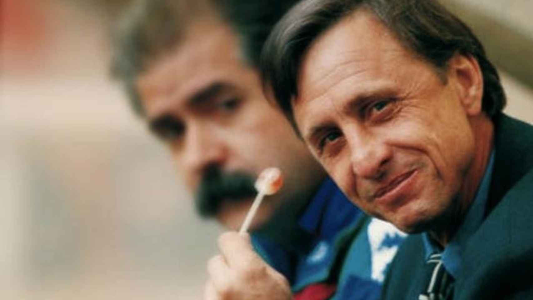 Imagen de Johan Cruyff en un partido del Barça / Redes