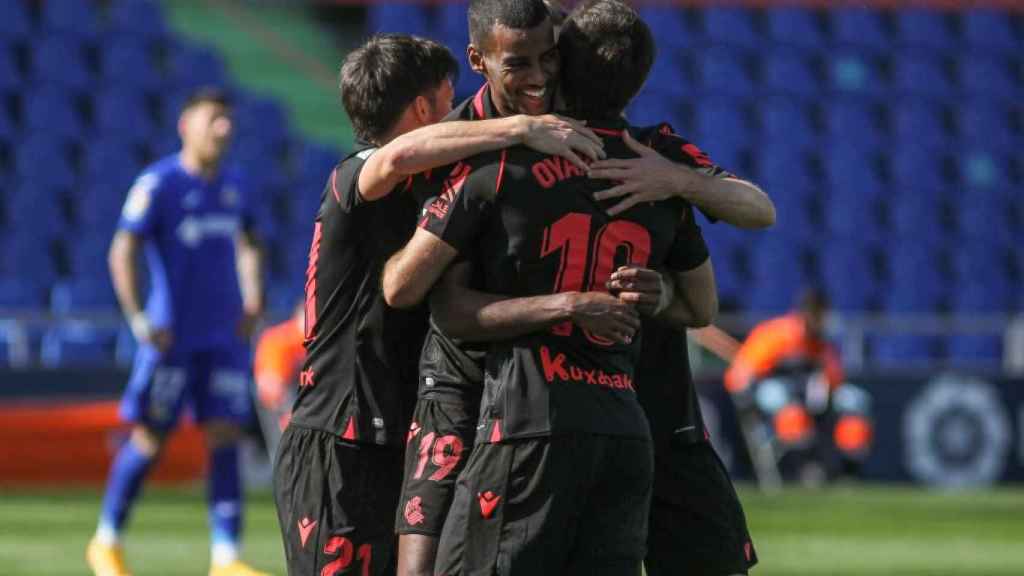 Alexander Isak celebrando un gol con la Real Sociedad contra el Getafe / EFE