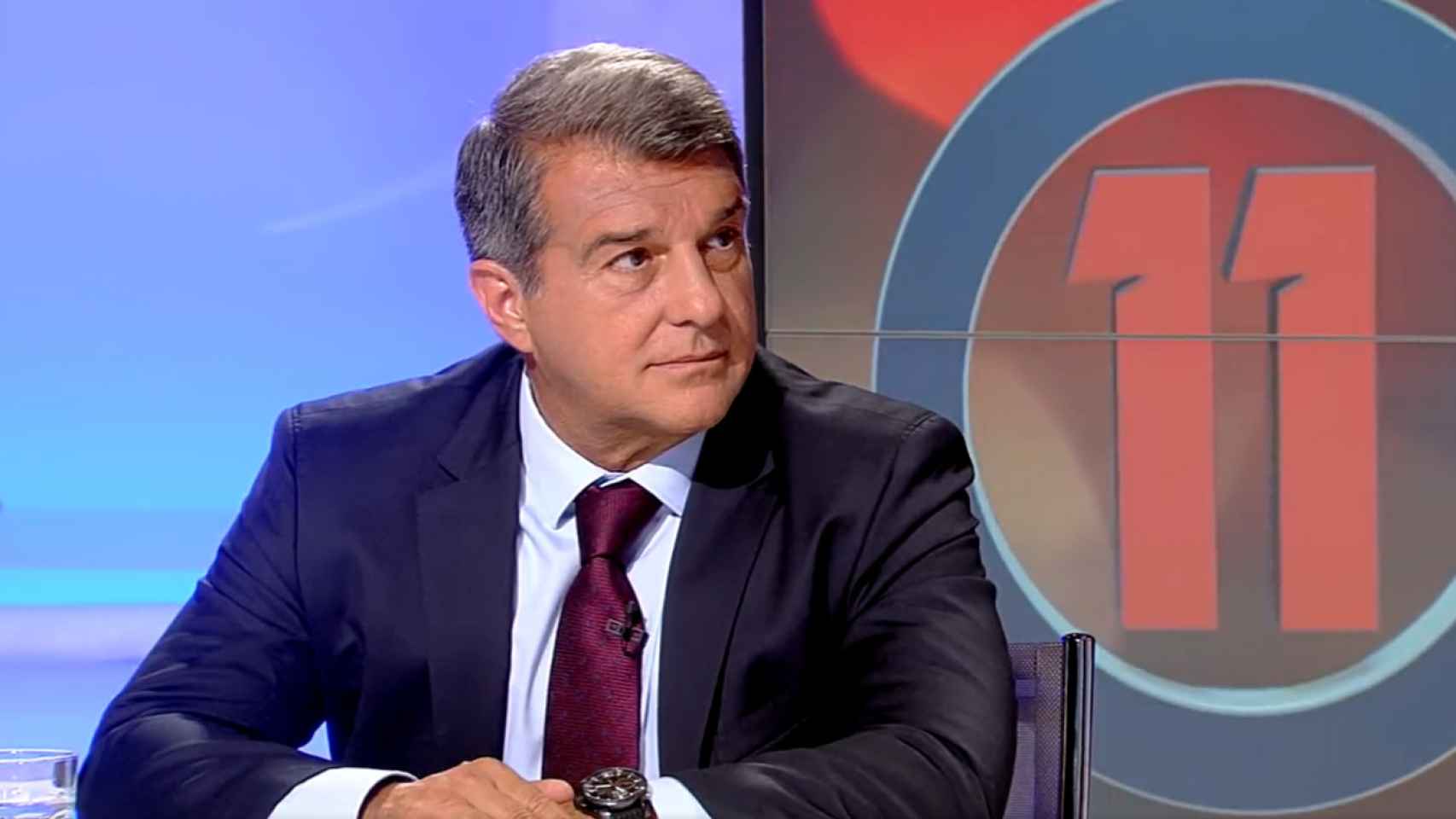 Joan Laporta, durante su entrevista en 'Onze' de TV3 / REDES