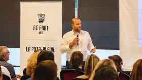 Xavi Vilajoana, durante su presentación como nuevo directivo del AE Prat / AEP