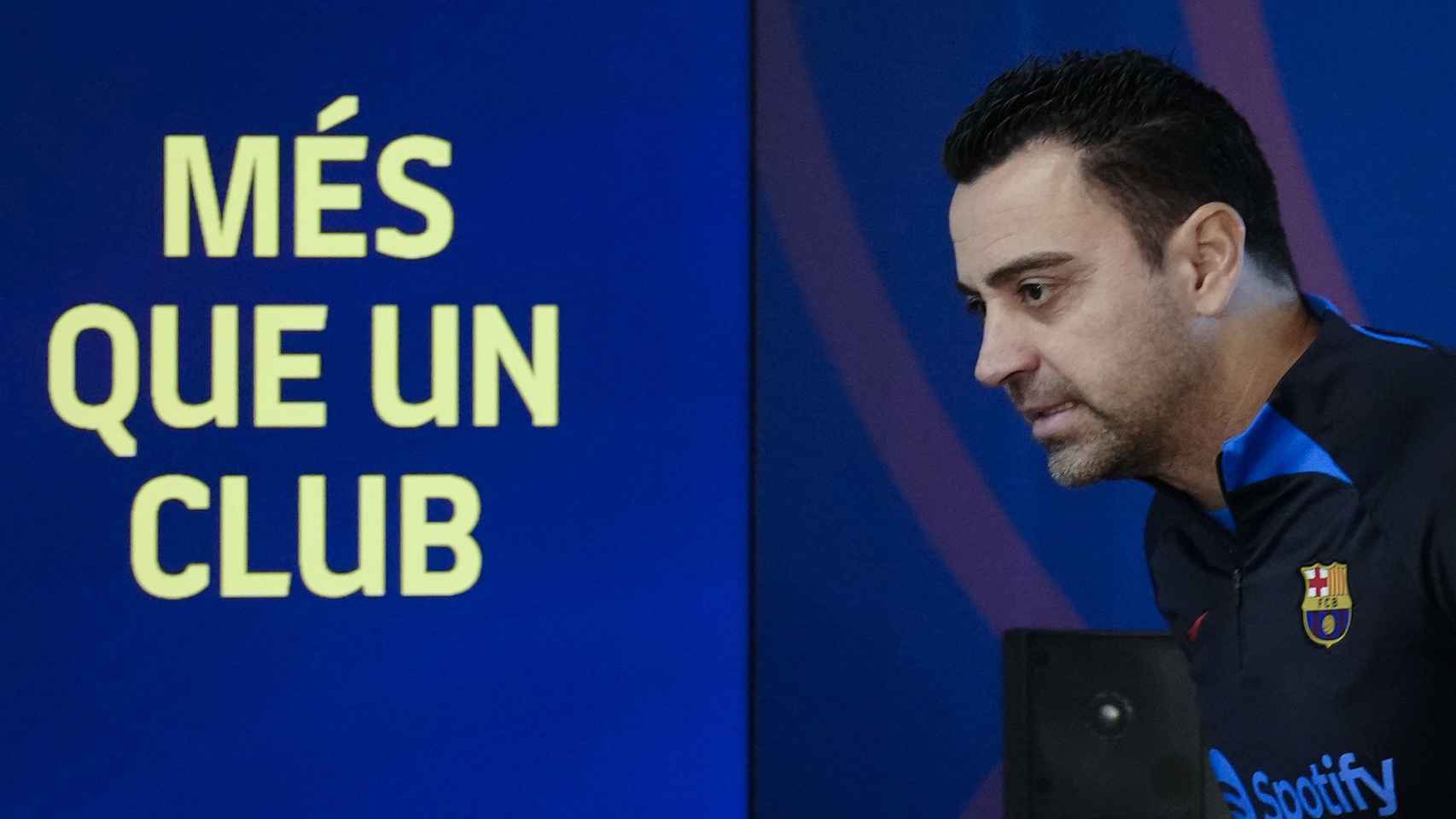 Xavi Hernández, en la Ciutat Esportiva Joan Gamper / EFE