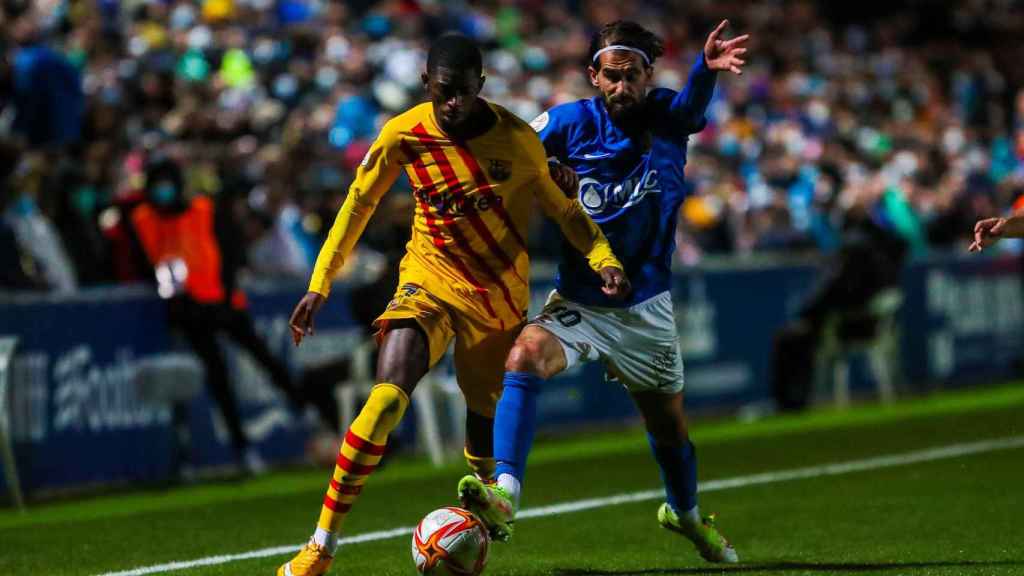 Dembelé, uno de los protagonistas del triunfo del Barça en Linares