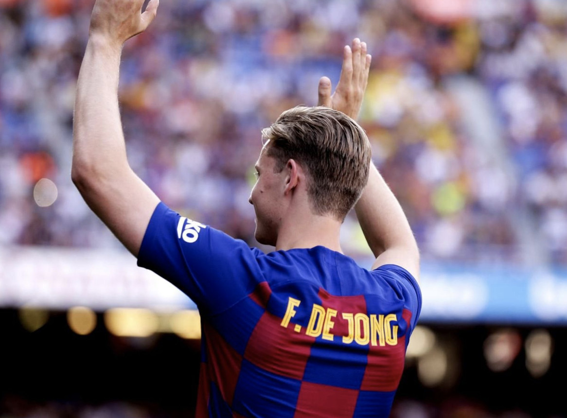 Una foto de Frenkie De Jong durante su presentación como jugador del Barça / FCB