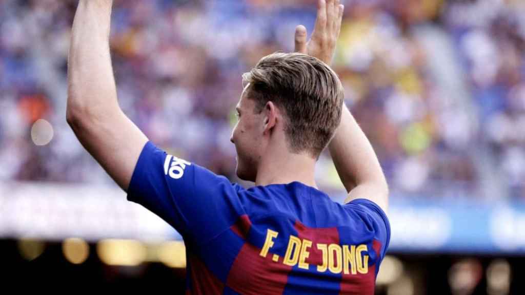 Una foto de Frenkie De Jong durante su presentación como jugador del Barça / FCB