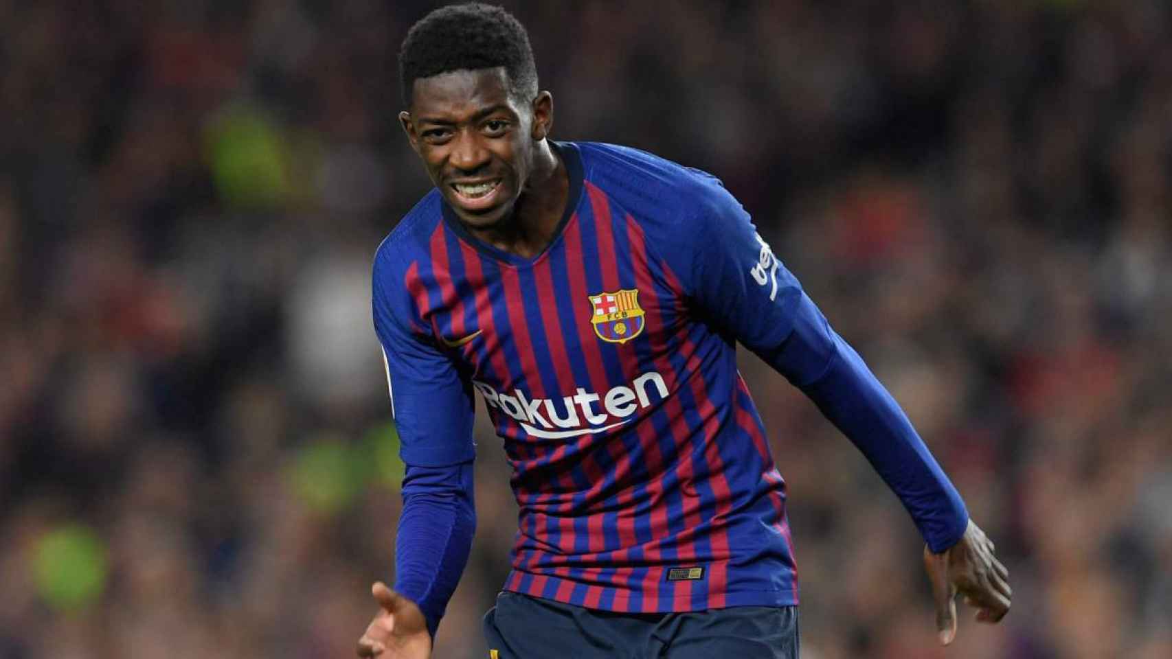 Una foto de Ousmane Dembelé durante un partido del Barça / Twitter