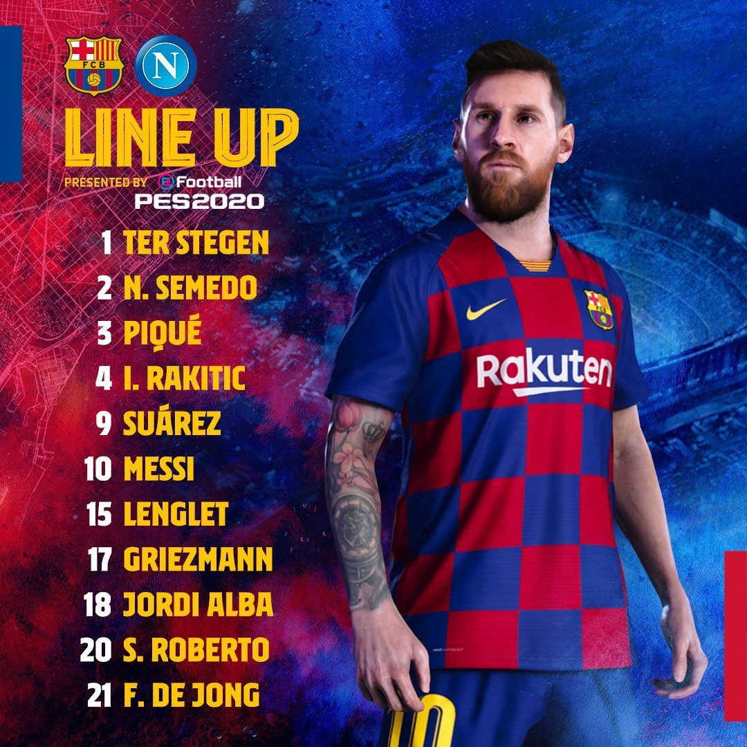 Once del Barça para enfrentarse al Nápoles / FC Barcelona