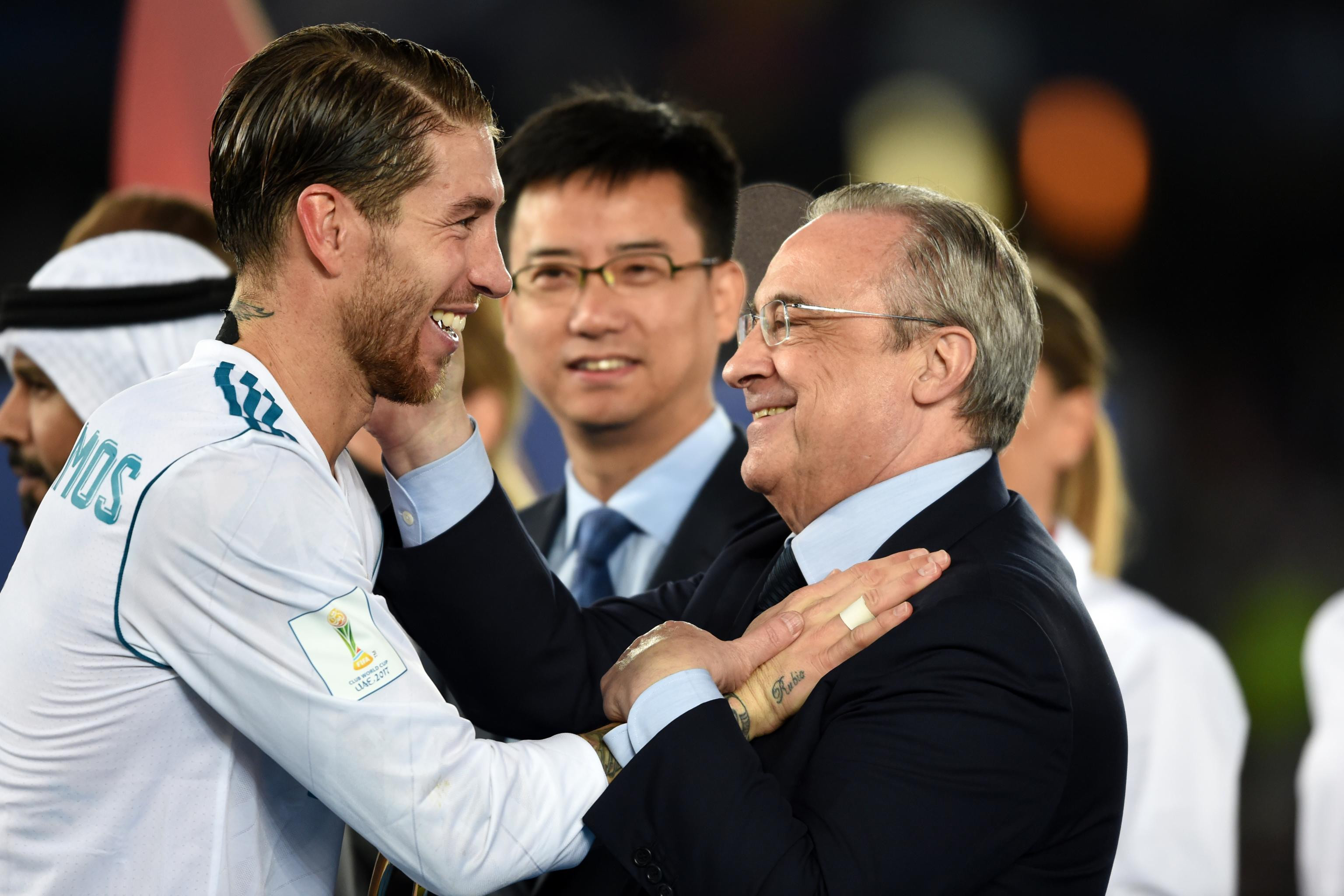 Sergio Ramos y Florentino Pérez en una imagen de archivo / Redes